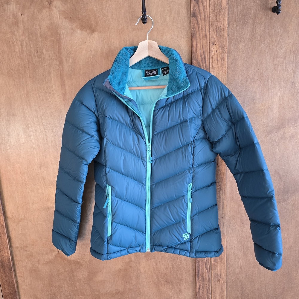 Mountain Hardwear 650 Down Q Shield Teal Puffer Jacket